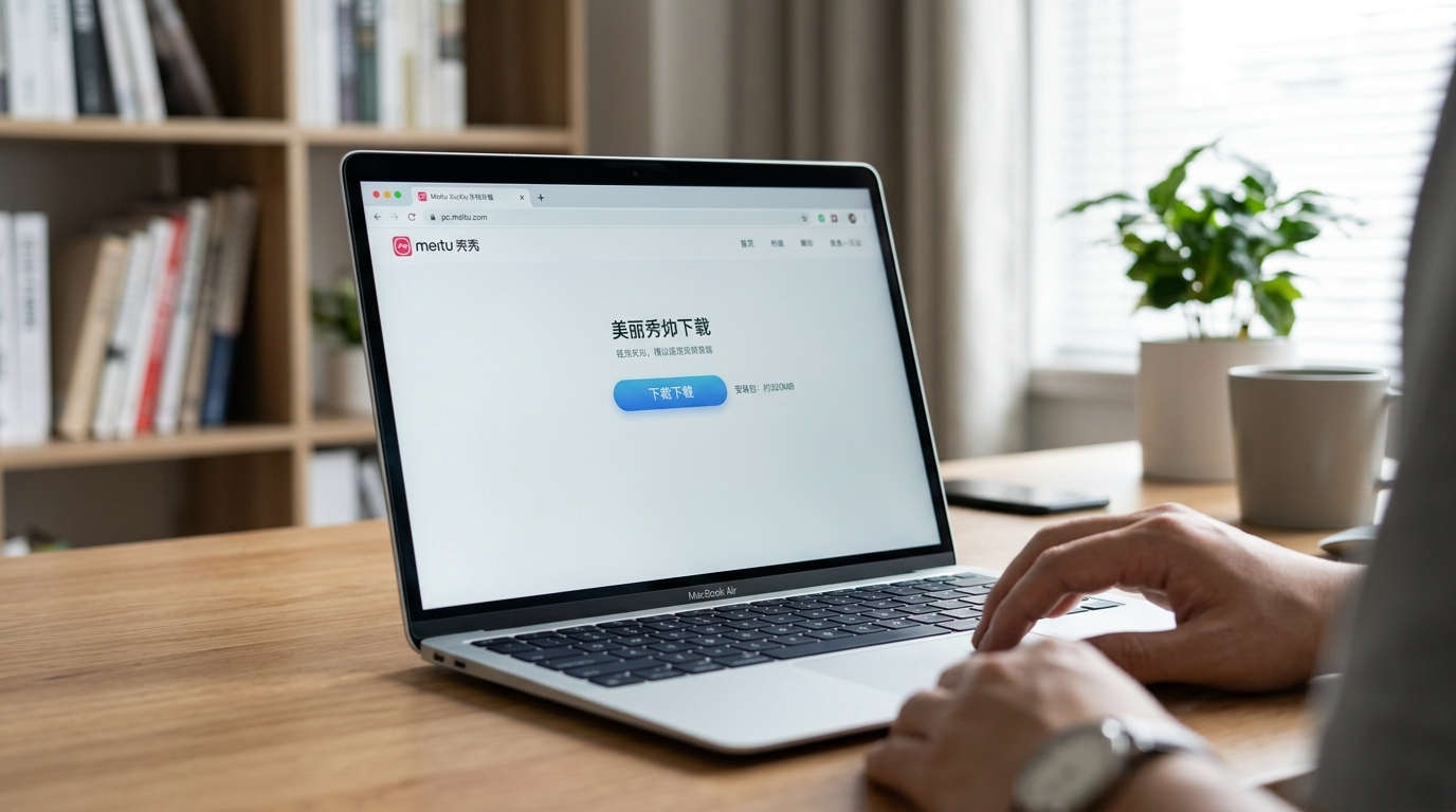 美图秀秀电脑版官网安全下载入口辨别示意图