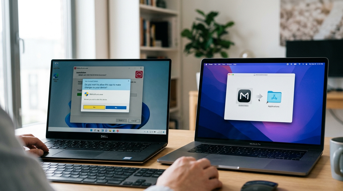 美图秀秀下载Windows与Mac安装步骤对比
