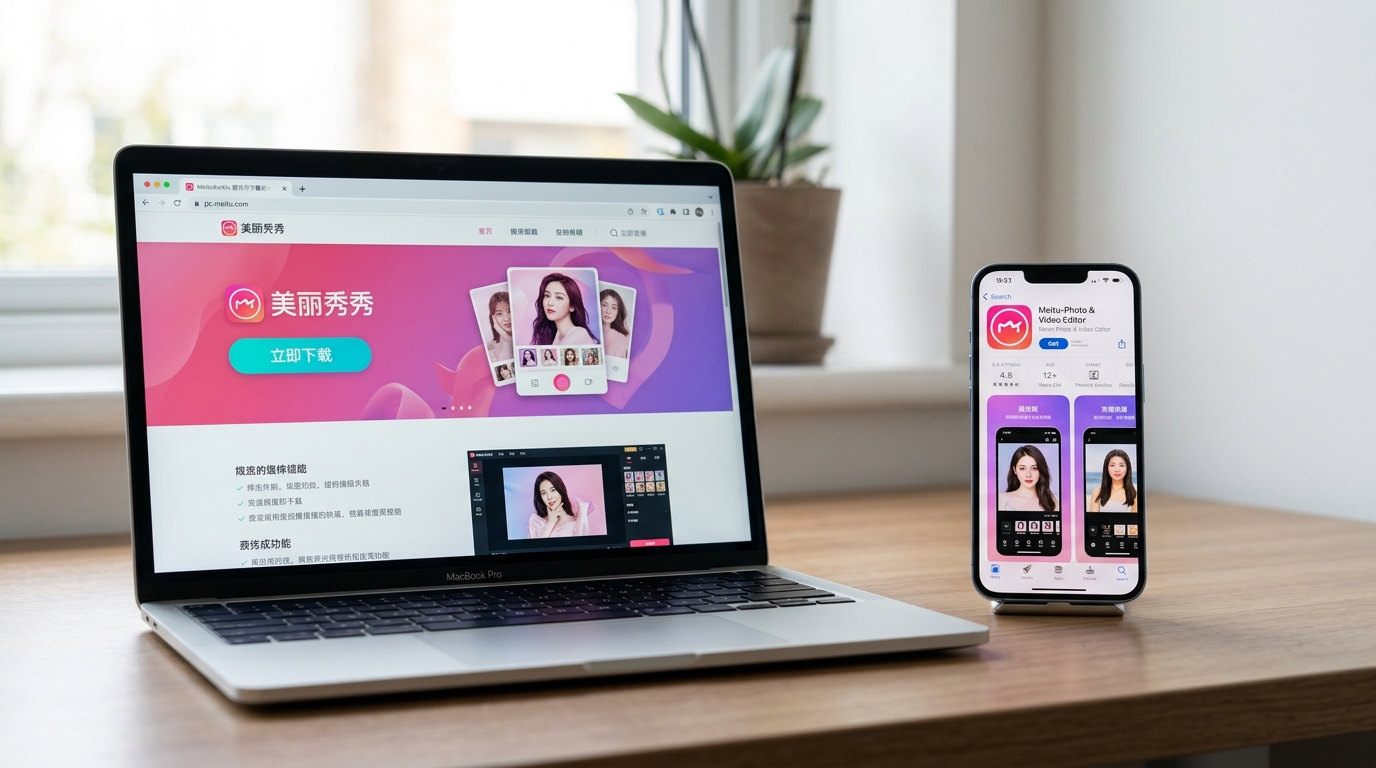 美图秀秀下载官方入口 pc.meitu.com 与官方应用商店