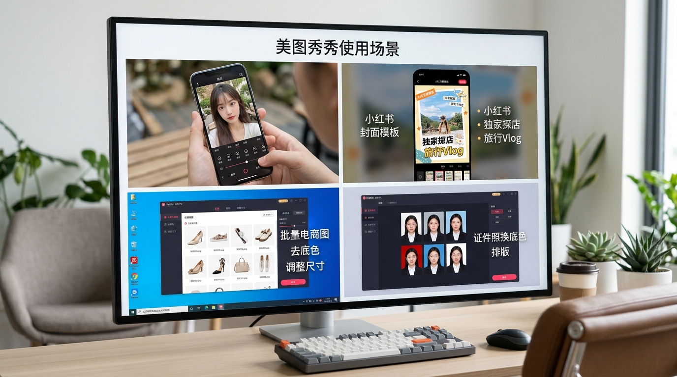 美图秀秀适合的四大使用场景界面演示