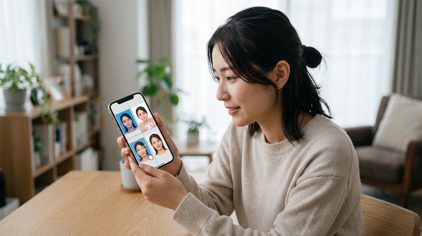 美图秀秀证件照换底色抠图去水印新手教程