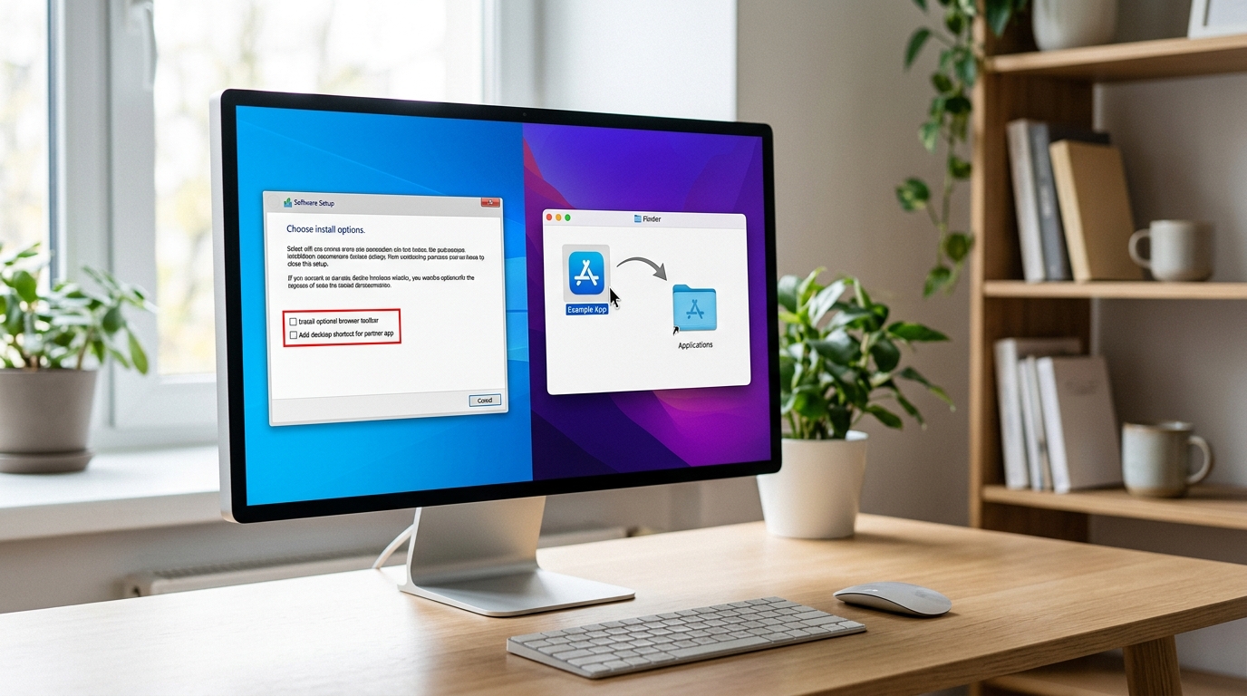 美图秀秀下载后Windows与macOS版安装步骤与取消捆绑勾选